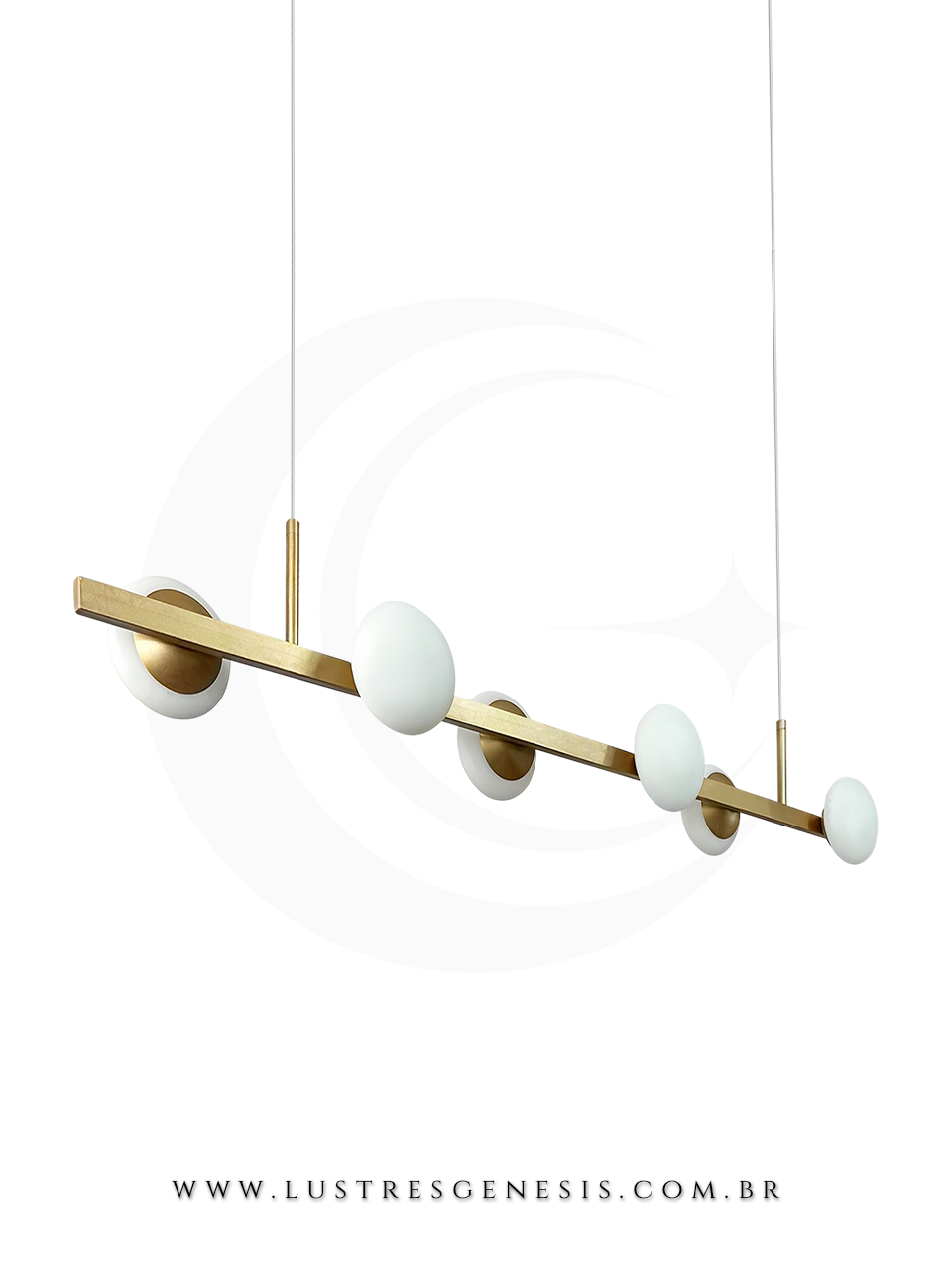Luminaria de Teto Pendente Moderno Jou Metalúrgica Itamonte Lustre para Mesa Sala de Jantar, Sala de Estar, Quarto e Cozinha